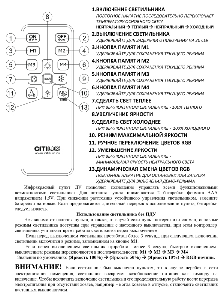 Светильник потолочный Citilux Симпла CL714330G