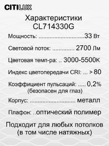 Светильник потолочный Citilux Симпла CL714330G