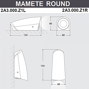 Уличный настенный светильник Fumagalli Mamete 2A3.000.000.LXZ1L