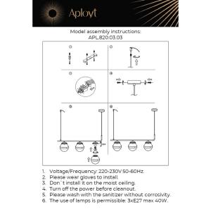 Светильник подвесной Aployt Lulu APL.820.03.03