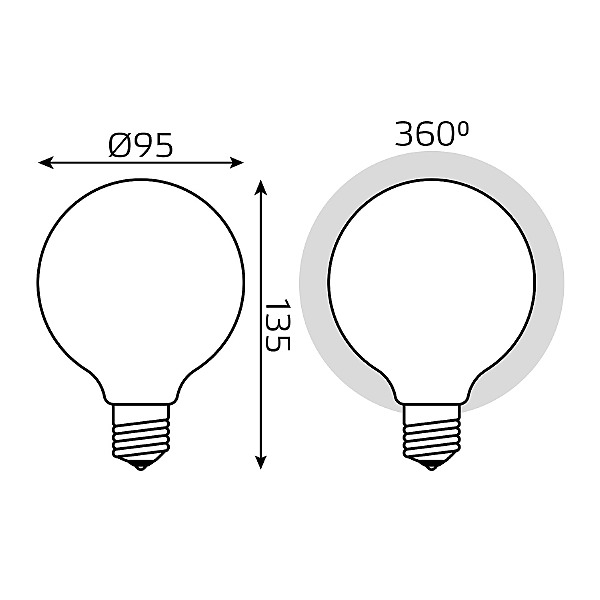 Светодиодная лампа Gauss 189202210-D