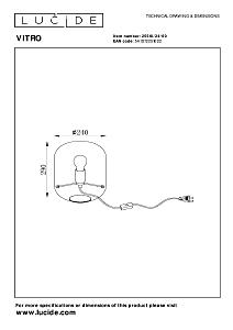 Настольная лампа Lucide Vitro 25510/24/60