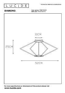 Светильник потолочный Lucide Diamond 73107/52/02