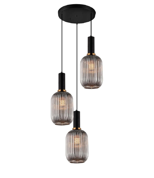 Светильник подвесной Lumina Deco LDP 1218-3 GY+BK