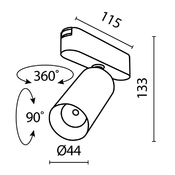 Трековый светильник Maytoni Focus Led Radity TR103-1-12W3K-M-B