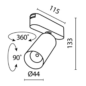 Трековый светильник Maytoni Focus Led Radity TR103-1-12W3K-M-B