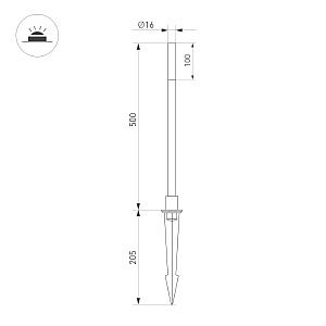 Грунтовый светильник Arlight Canna 034161