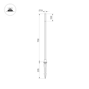 Грунтовый светильник Arlight Canna 034162