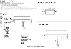 Настенный светильник Crystal Lux Clt 215w CLT 215W WH