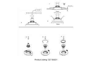 Встраиваемый светильник Crystal Lux Clt 063 CLT 063C1 BL