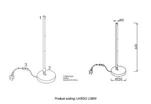 Настольная лампа Crystal Lux Largo LARGO LG9W BLACK