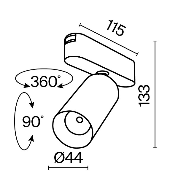 Трековый светильник Maytoni Focus Led Radity TR103-1-12W4K-M-W