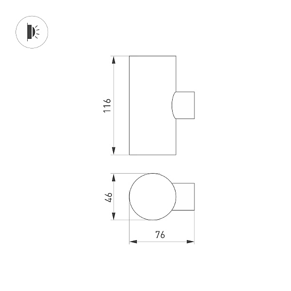 Уличный настенный светильник Arlight LGD-Ray-Wall 033307