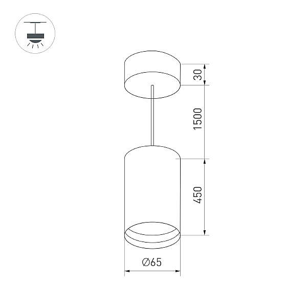 Корпус подвесной с драйвером для светильника POLO Arlight Polo 024443