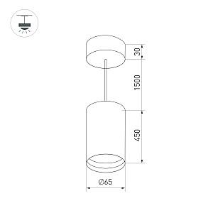 Корпус подвесной с драйвером для светильника POLO Arlight Polo 024443