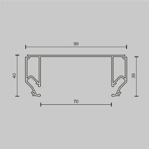Профиль Maytoni Алюминиевый Профиль ALM-9940-SC-W-2M