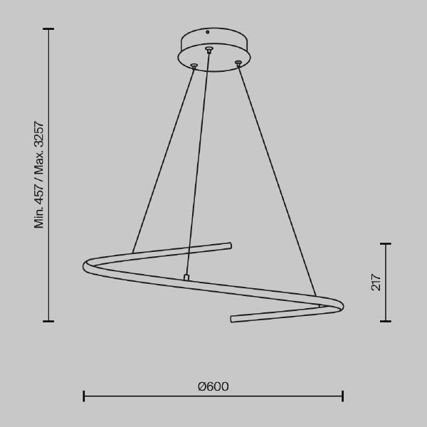 Подвесная люстра Maytoni Curve MOD242PL-L33BK