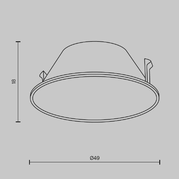 Декоративная рамка-отражатель для серии Wise Maytoni Downlight Ring057-7-MG