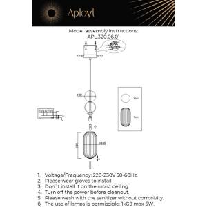 Светильник подвесной Aployt Rosabella APL.320.06.01