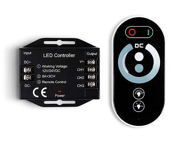 Контроллер диммер для одноцветных светодиодных лент с сенсорным радио пультом Ambrella LED Strip GS11101