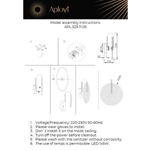 Настенный светильник Aployt Luca APL.329.11.05