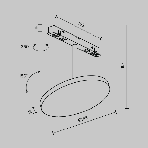 Трековый светильник Maytoni Plato Exility TR131-4-15W-DS-B