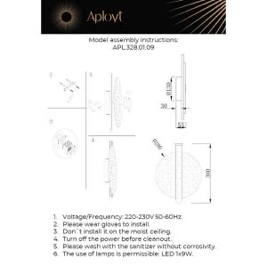 Настенный светильник Aployt Lorentayn APL.328.01.09
