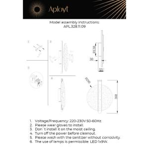 Настенный светильник Aployt Lorentayn APL.328.11.09