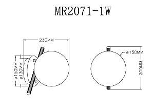 Настенный светильник MyFar Francis MR2071-1W