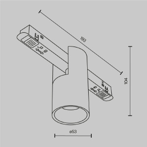 Трековый светильник Maytoni Alfa TR122-4-7W-DS-B