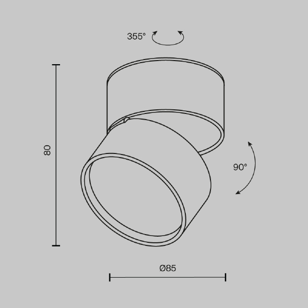 Накладной светильник Maytoni Onda C024CL-12W3K-B-1