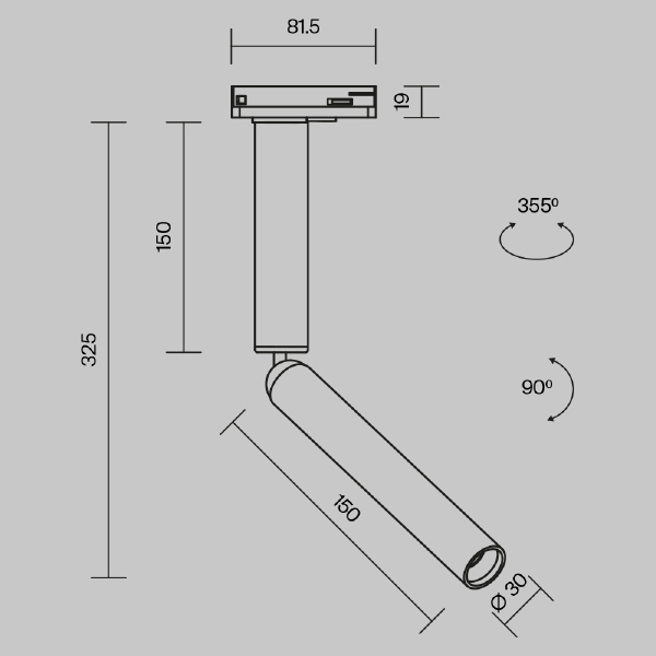 Трековый светильник Maytoni Focus T TR142-1-6W3K-B