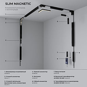 Трековый светильник Elektrostandard Slim Magnetic Slim Magnetic R03 Трековый светильник 20W 3000K (черный) 85013/01