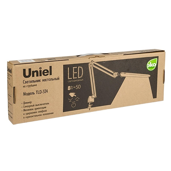 Настольная лампа Uniel TLD-524 Black/LED/500Lm/4500K/Dimmer